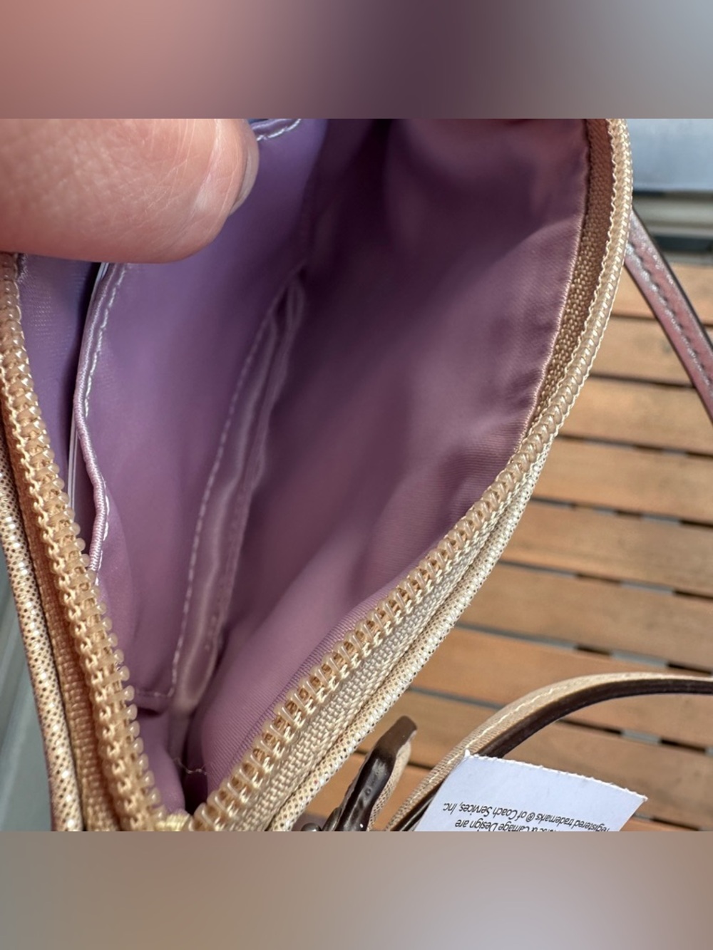 Coach Poppy Champagne Wristlet NWT - Picture 7 of 7